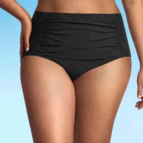 NWT! Sonnet Shores Shirred Front‎ Women's High Waist Bikini Swimsuit Bottom Sz 6 - Picture 2 of 8